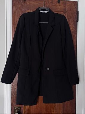 Women's Longline Blazer Black size S